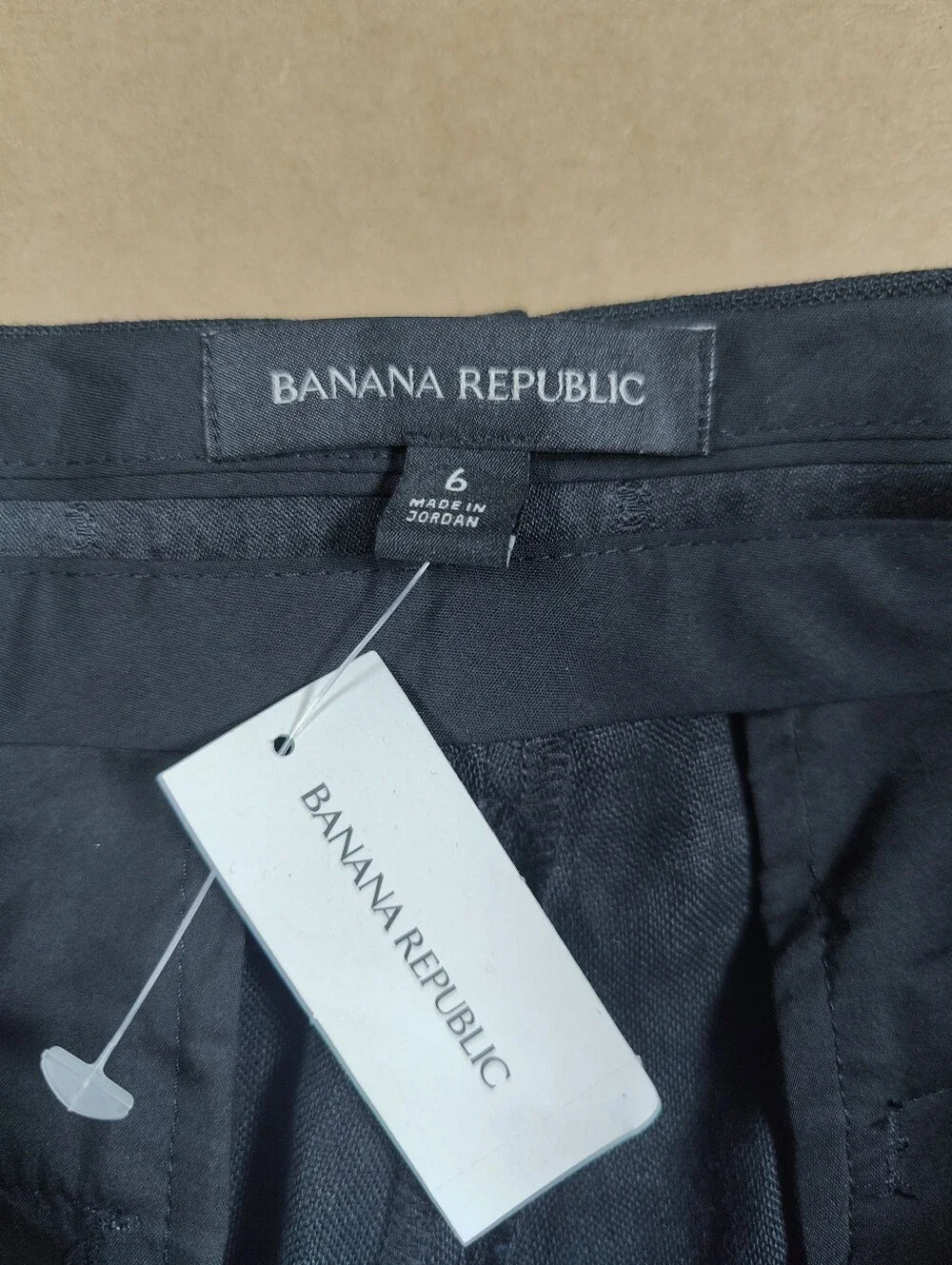 NWT Banana Republic Black 100% Linen Wide Leg Double Pleated Pants Sz 6 (32W30L)